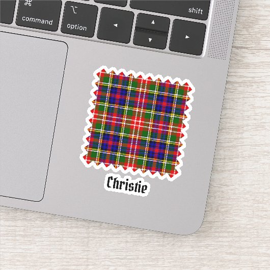Clan Christie Tartan Sticker (Detail)