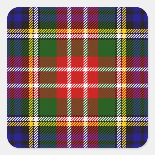 Clan Christie Tartan Vierkante Sticker (Voorkant)