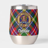 Clan Christie Wapen over Tartan (Voorkant)