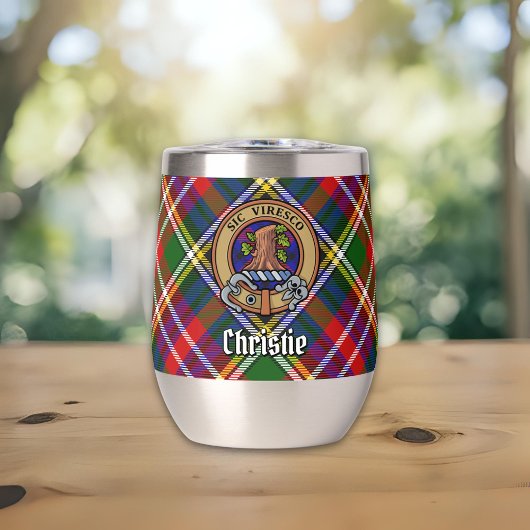 Clan Christie Wapen over Tartan