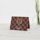 Clan Christie Wapen over Tartan (Voorkant)
