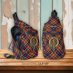 Clan Christie Wapen over Tartan Sling Bag