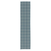 Clan Clark Blauw, Wit en Zwart Schots Tartan Korte Tafelloper (Voorkant)