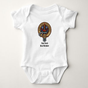 Clan Clark Crest Baby Bodysuit