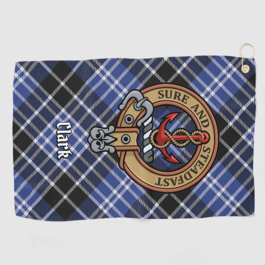 Clan Clark Crest Golfhanddoek (Horizontaal)
