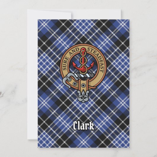 Clan Clark Crest Kaart (Achterkant)