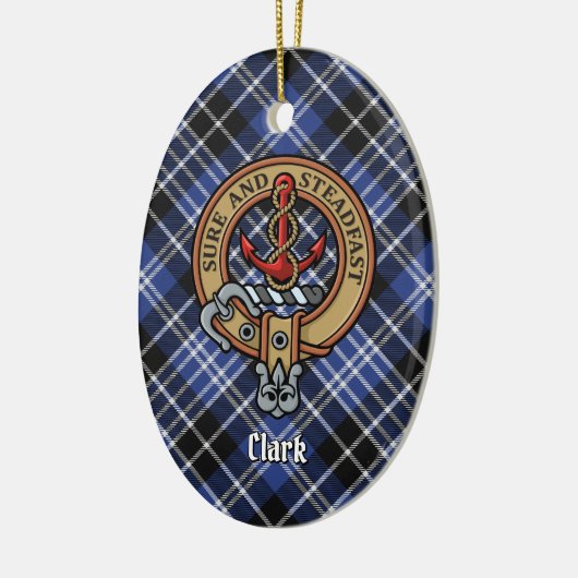 Clan Clark Crest Keramisch Ornament (Links)