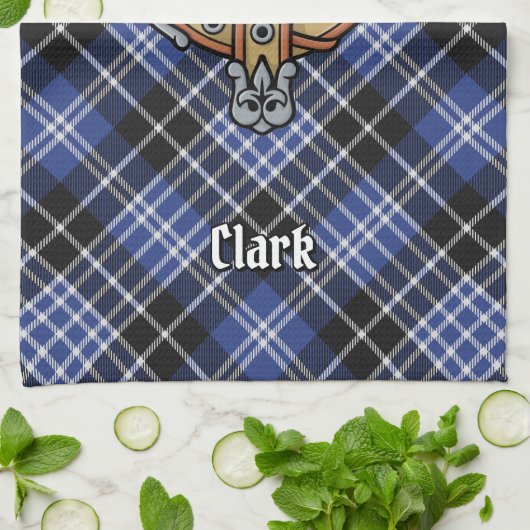 Clan Clark Crest Kitchen Towel Theedoek (Gevouwen)