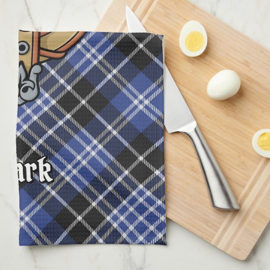 Clan Clark Crest Kitchen Towel Theedoek (Quarter Fold)
