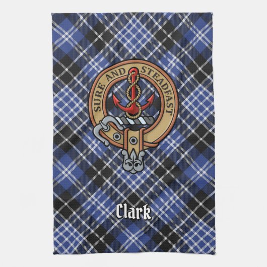 Clan Clark Crest Kitchen Towel Theedoek (Verticaal)