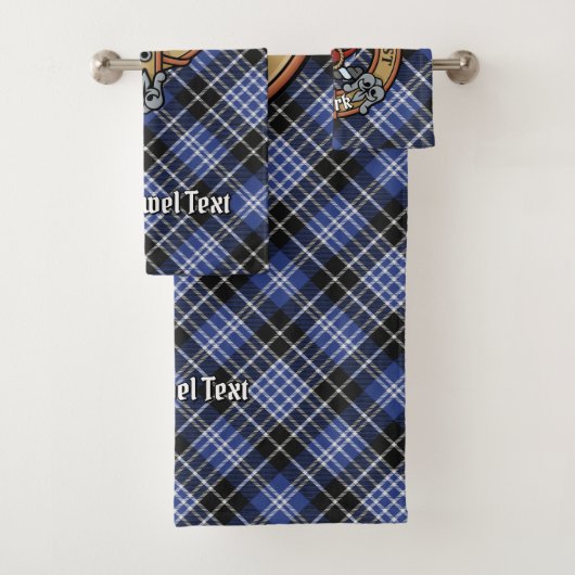 Clan Clark Crest over Tartan Bad Handdoek (Insitu)