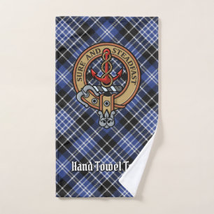 Clan Clark Crest over Tartan Bad Handdoek