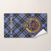 Clan Clark Crest over Tartan Bad Handdoek (Handdoek)