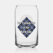 Clan Clark Crest over Tartan Blikvorm Glas (Achterkant)