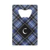 Clan Clark Crest over Tartan Creditkaart Flessenopener (Voorkant)