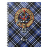 Clan Clark Crest over Tartan Notitieboek (Voorkant)