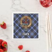 Clan Clark Crest over Tartan Servet (Insitu)