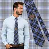 Clan Clark Crest over Tartan Stropdas