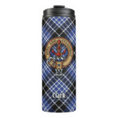 Clan Clark Crest over Tartan Thermosbeker (Voorkant)