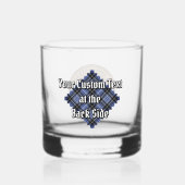 Clan Clark Crest over Tartan Whisky Glas (Achterkant)