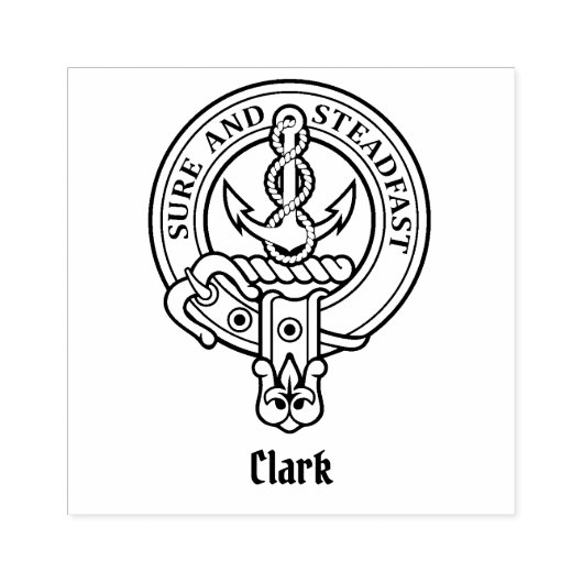 Clan Clark Crest Rubberstempel (Afrduk)