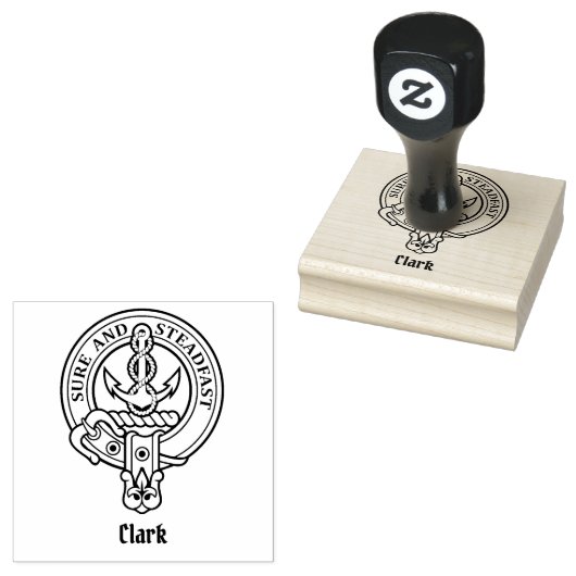 Clan Clark Crest Rubberstempel (Gestempeld)
