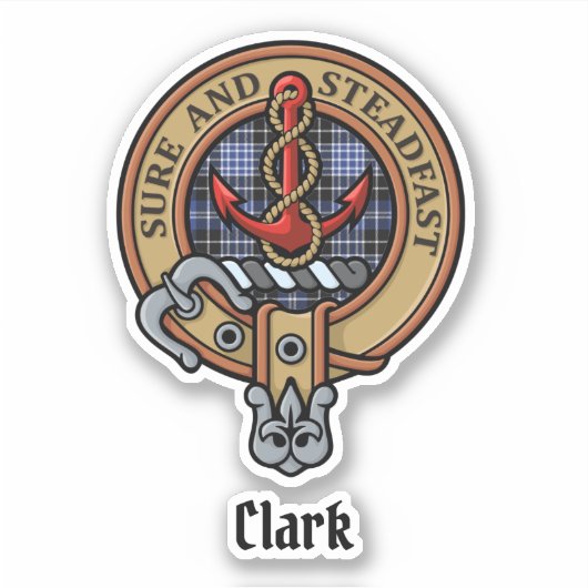 Clan Clark Crest Sticker (Voorkant)