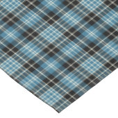 Clan Clark Helder Blauw, Zwart en Wit Tartan Tafelkleed (Gekanteld)
