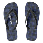 Clan Clark Plaid Gepersonaliseerde Teenslippers (Voetbed)