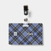 Clan Clark Tartan Badge (Voorzijde met clip)