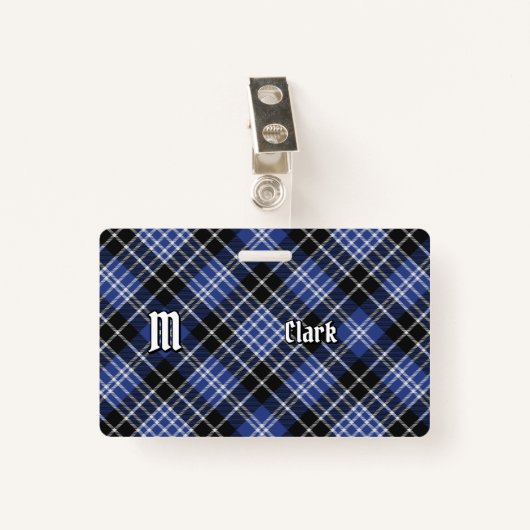 Clan Clark Tartan Badge (Voorkant met clip)