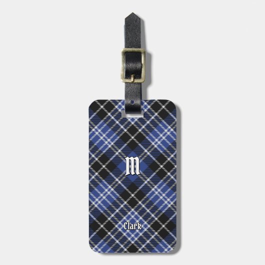 Clan Clark Tartan Bagagelabel (Voorkant verticaal)
