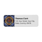 Clan Clark Tartan Etiket (Voorkant)