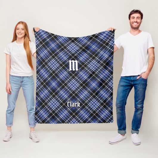 Clan Clark Tartan Fleece Blanket Deken (In situ)