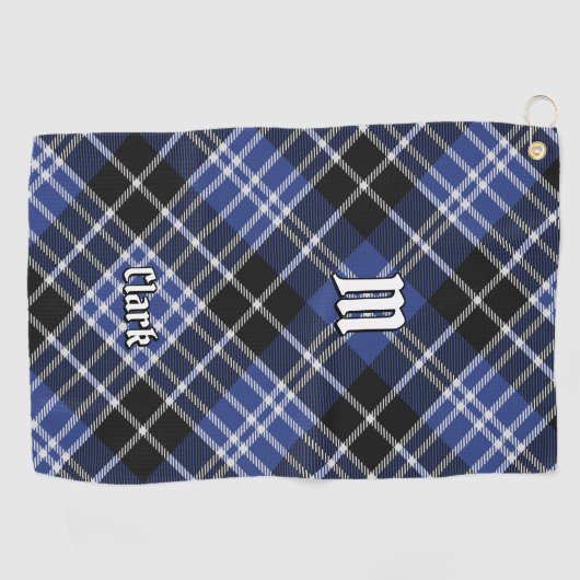 Clan Clark Tartan Golfhanddoek (Horizontaal)