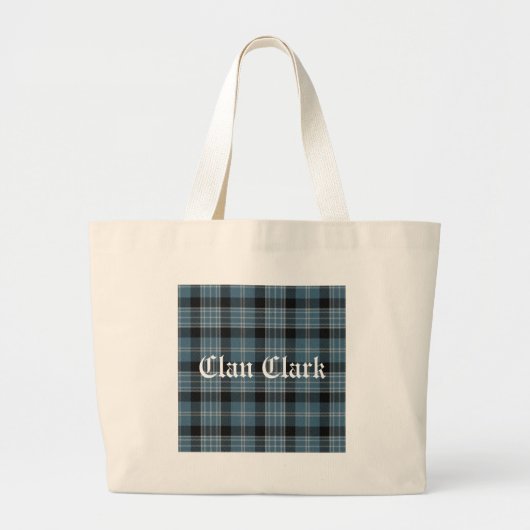 Clan Clark Tartan Grote Tote Bag (Voorkant)