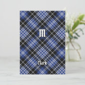 Clan Clark Tartan Kaart (Staand voorkant)