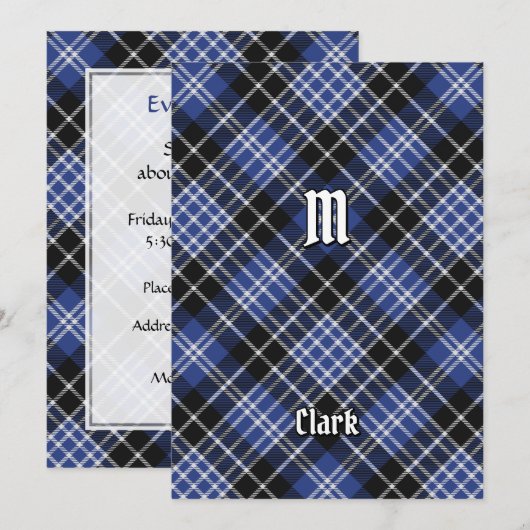 Clan Clark Tartan Kaart (Voorkant / Achterkant)