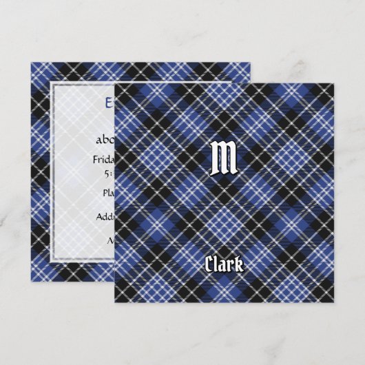 Clan Clark Tartan Kaart (Voorkant / Achterkant)