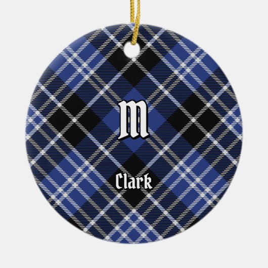 Clan Clark Tartan Keramisch Ornament (Voorkant)