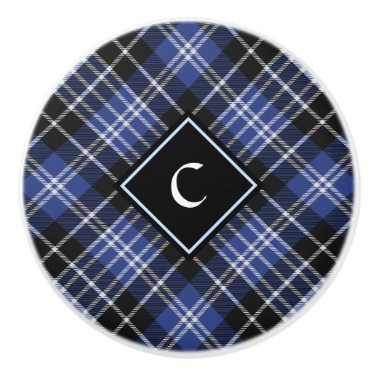 Clan Clark Tartan Keramische Knop (Voorkant)