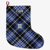 Clan Clark Tartan Kerstmis stoppen Grote Kerstsok (Voorkant)