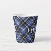 Clan Clark Tartan Latte Mok (Voorkant)