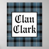 Clan Clark Tartan Square Poster (Voorkant)