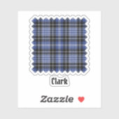 Clan Clark Tartan Sticker (Vel)
