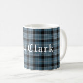 Clan Clark Tartan & Text Koffiemok (Voorkant rechts)