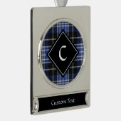 Clan Clark Tartan Verzilverd Banner Ornament (Rechts)
