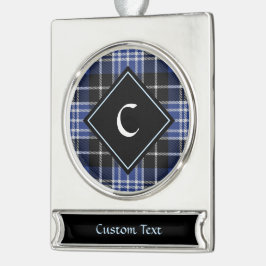 Clan Clark Tartan Verzilverd Banner Ornament