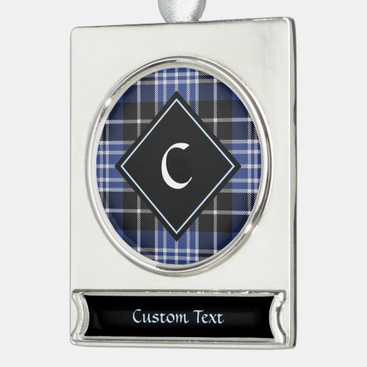Clan Clark Tartan Verzilverd Banner Ornament (Links)