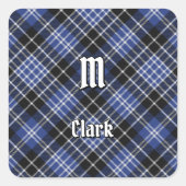Clan Clark Tartan Vierkante Sticker (Voorkant)